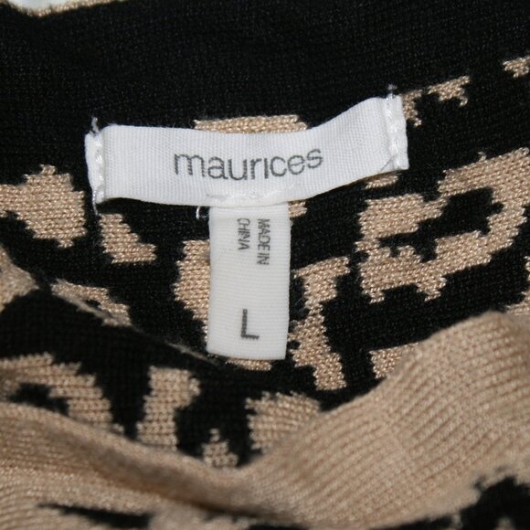 MAURICES Sweater Tunic Animal Print Leopard Cheetah Dolman Sleeve Oversized LG - Picture 5 of 12